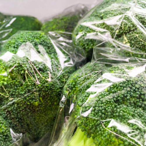 broccoli packaged ready to be shipped to a grocery store