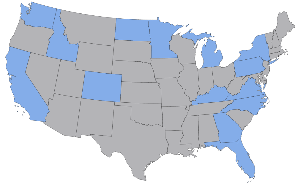 states that have growers providing for t and j produce